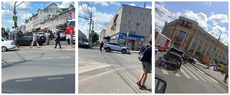 Около ЦУМа в Пензе случилось жесткое ДТП