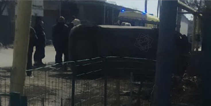 В пензенской Маньчжурии автомобиль опрокинулся после ДТП с внедорожником