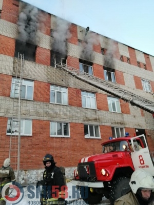 Под Кузнецком загорелся санаторий «Надежда»