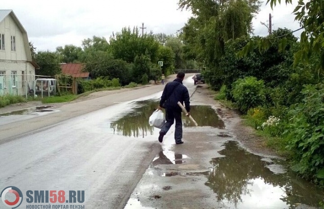 Пензенцы предложили мэру прогуляться по разбитому тротуару в Терновке