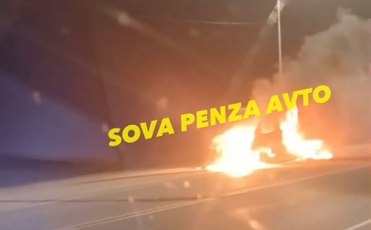 На трассе в Бессоновском районе сгорел грузовик