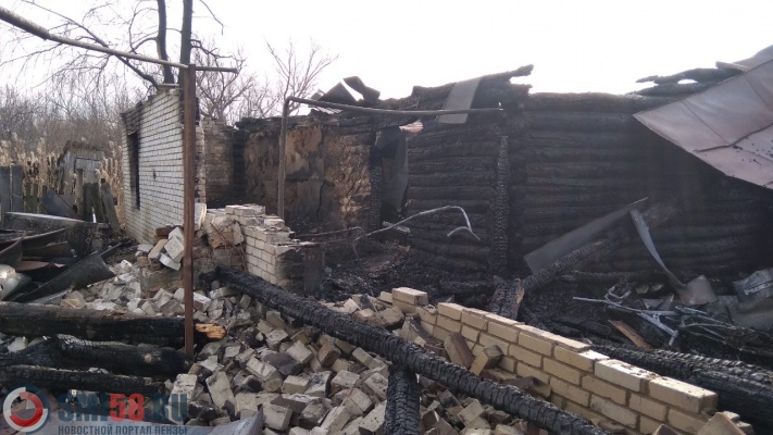 «Чудом удалось спастись ребенку». В Шемышейке дотла сгорел дом