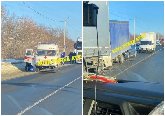 В Нижнеломовском районе иномарка влетела под ГАЗель, а ГАЗель – под фуру