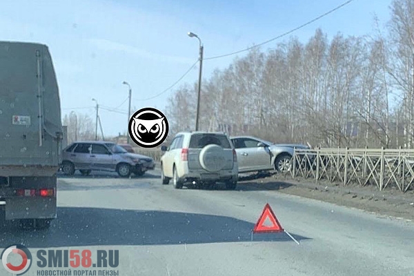 В субботу на трассе М-5 в Пензе произошло массовое ДТП