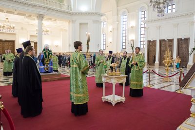 В Спасском соборе прошло всенощное бдение