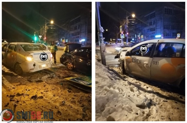 Три человека пострадали в жестком ДТП с такси на улице Лермонтова в Пензе