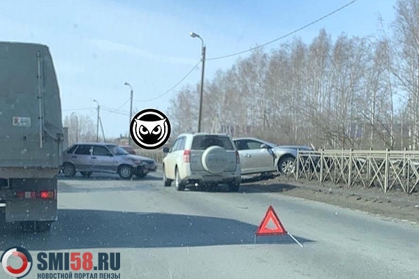 Появилось видео момента ДТП на трассе М-5 в Пензе