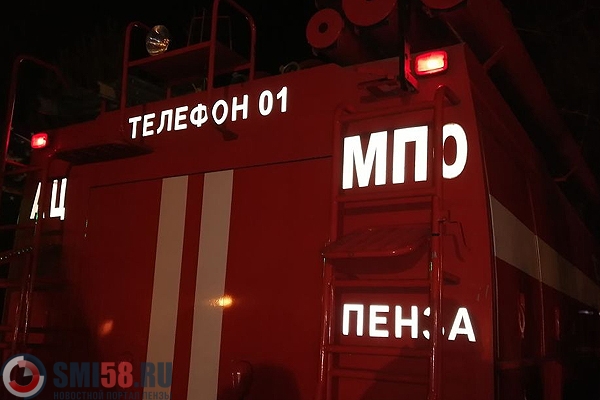 Ночью в Пензе во время пожара сотрудники МЧС спасли человека