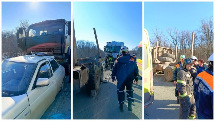 На трассе под Пензой КамАЗ без водителя сбил троих пешеходов