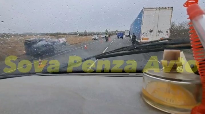 На трассе в Нижнеломовском районе автомобиль ДПС попал в аварию