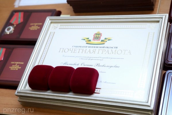 40 пензенцев отмечены ведомственными и региональными наградами