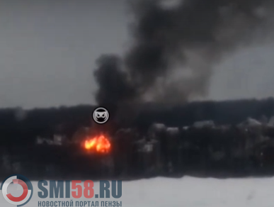 Коттедж сгорел на улице Яблоневой в Пензе