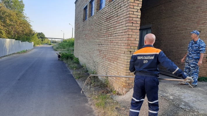 Пензенские спасатели достали собаку из колодца