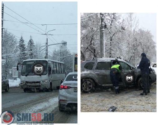 В ДТП с автобусом и ПАЗом в Заводском районе Пензы пострадали три человека