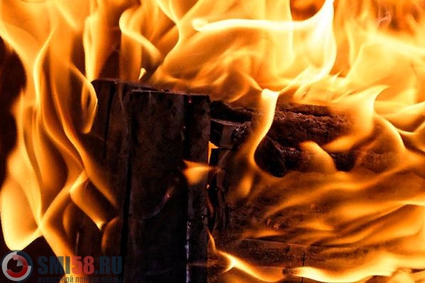 Ночной пожар уничтожил домохозяйство в Пензенской области