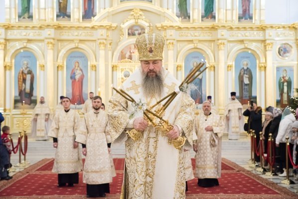 В Спасском кафедральном соборе Пензы совершена Рождественская служба